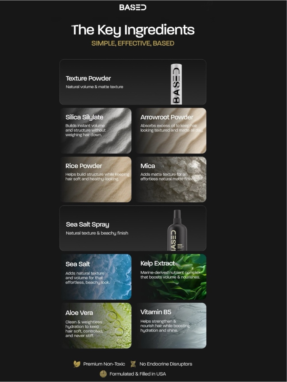 BASED Texture Essentials Set Matte Volume Hair Powder + Spray New With Tags - Picture 2 of 10
